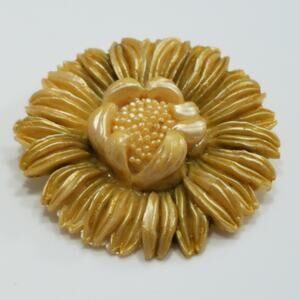 Vintage Flower Celluloid Dress Clip "MADE USA" 1940s Vintage Jewelry
